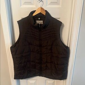 EUC Weather Tamer Dark Brown Quilted Vest Women Size 2X
